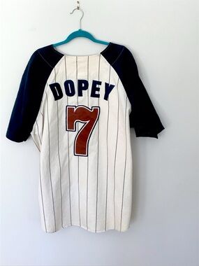 Vintage Y2K Disney World Dopey #7 Pinstripe Raglan Baseball Tee